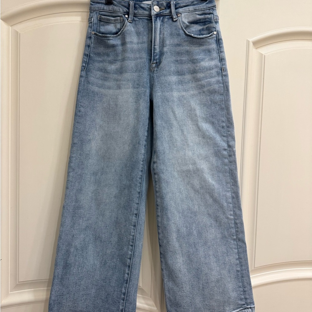 Risen Classic Blue Wide-Leg Women Jeans